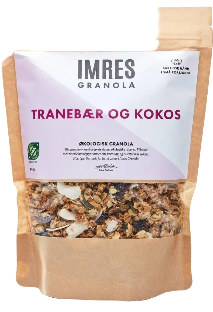 Imres Granola Tranebær og Kokosgranola 340g