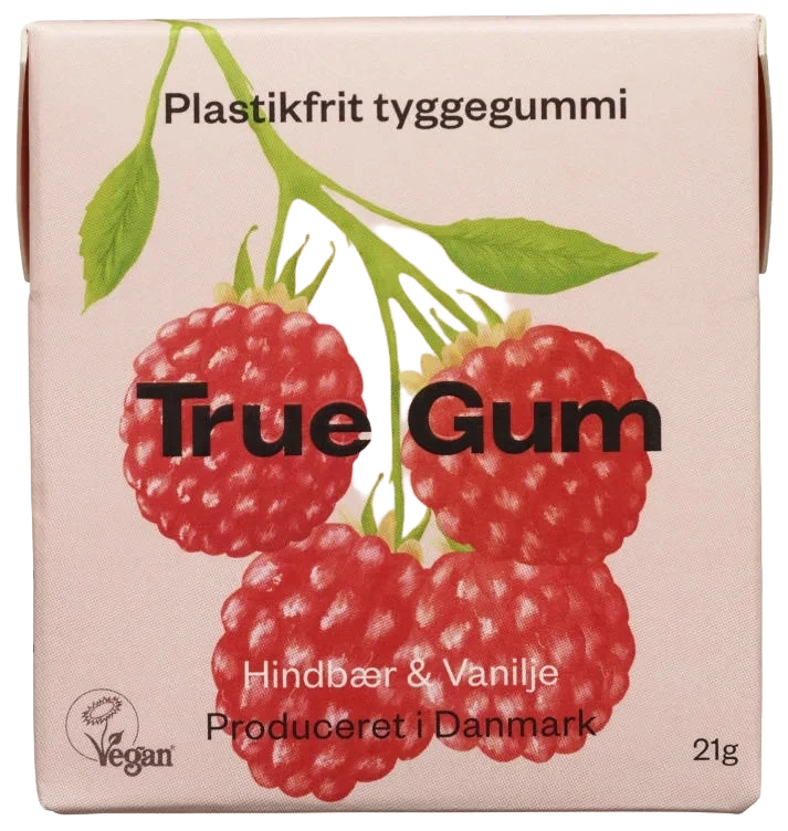 True Gum Bringebær & Vanilje
