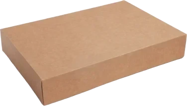 Cateringeske Brun/hvit 465x323x78,5mm m/Avrivbart Lokk, 70 stk