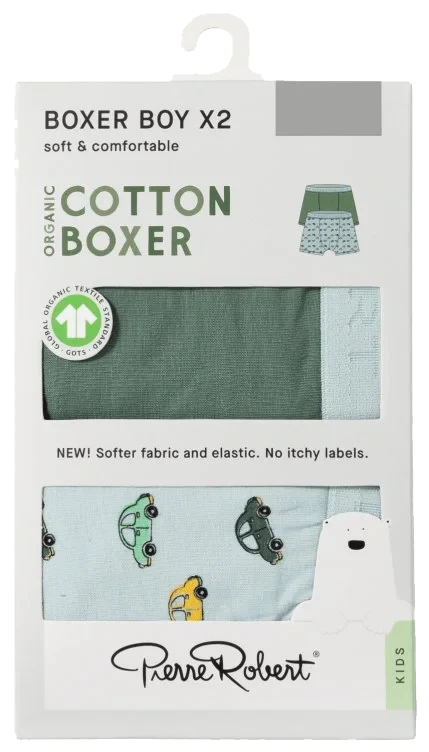 Boxer Cotton Boy Jadegreen-Skyblue 110-116