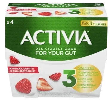 Activia Yoghurt Jordbær 4x125g