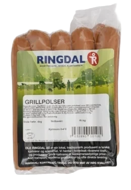 Grillpølser 600 Gr Ringdal