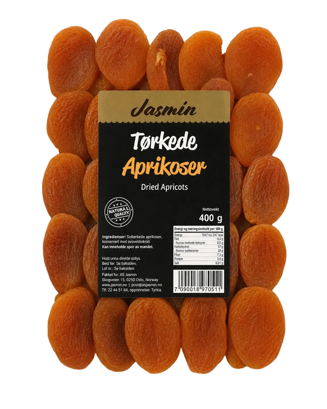 Jasmin Tørkede Aprikoser 400g
