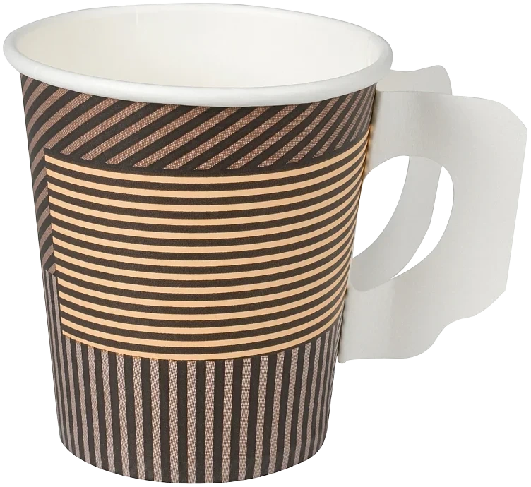 Engangs Kaffebeger Papp Brun.med Hank