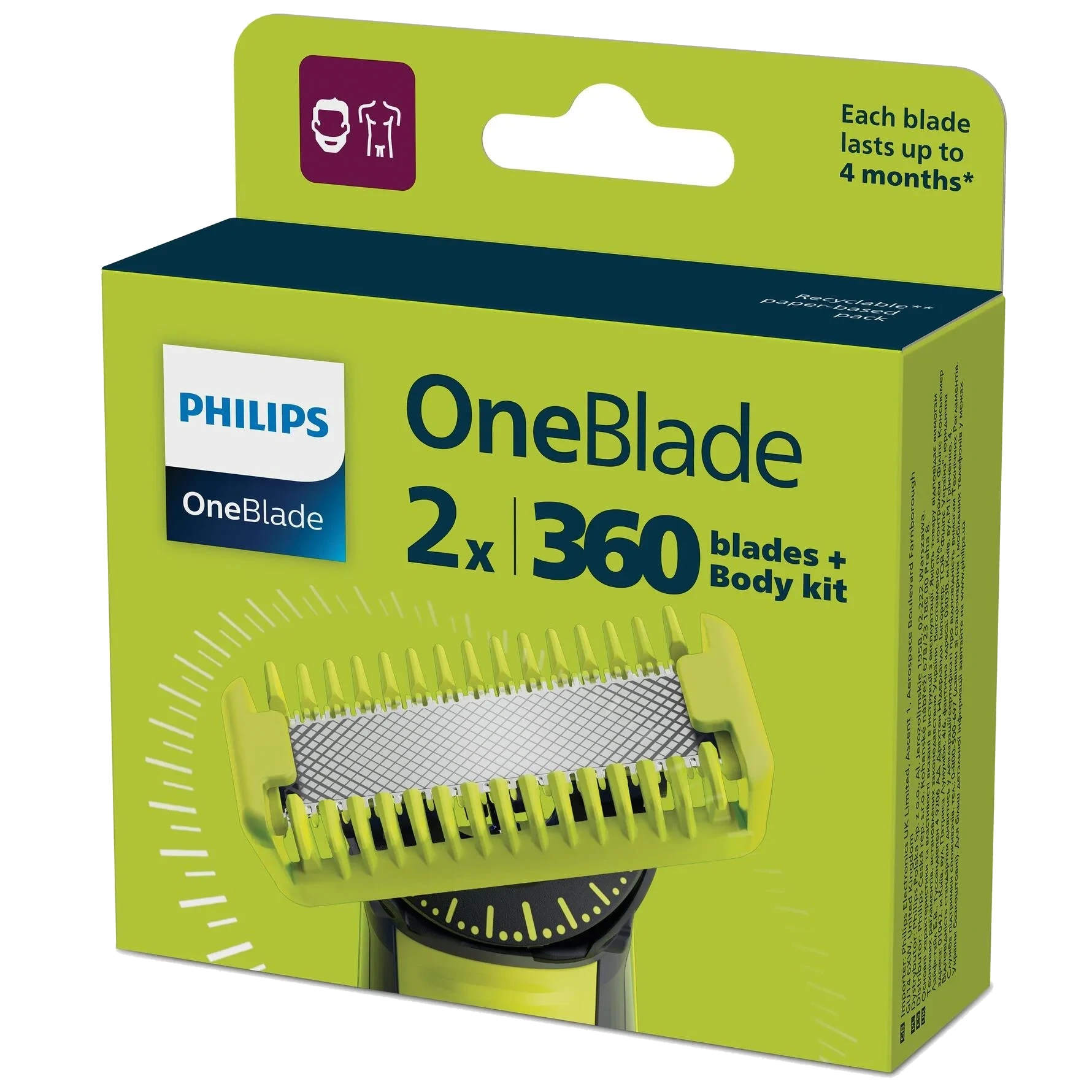 Philips OneBlade Barberbladsett, 1 sett