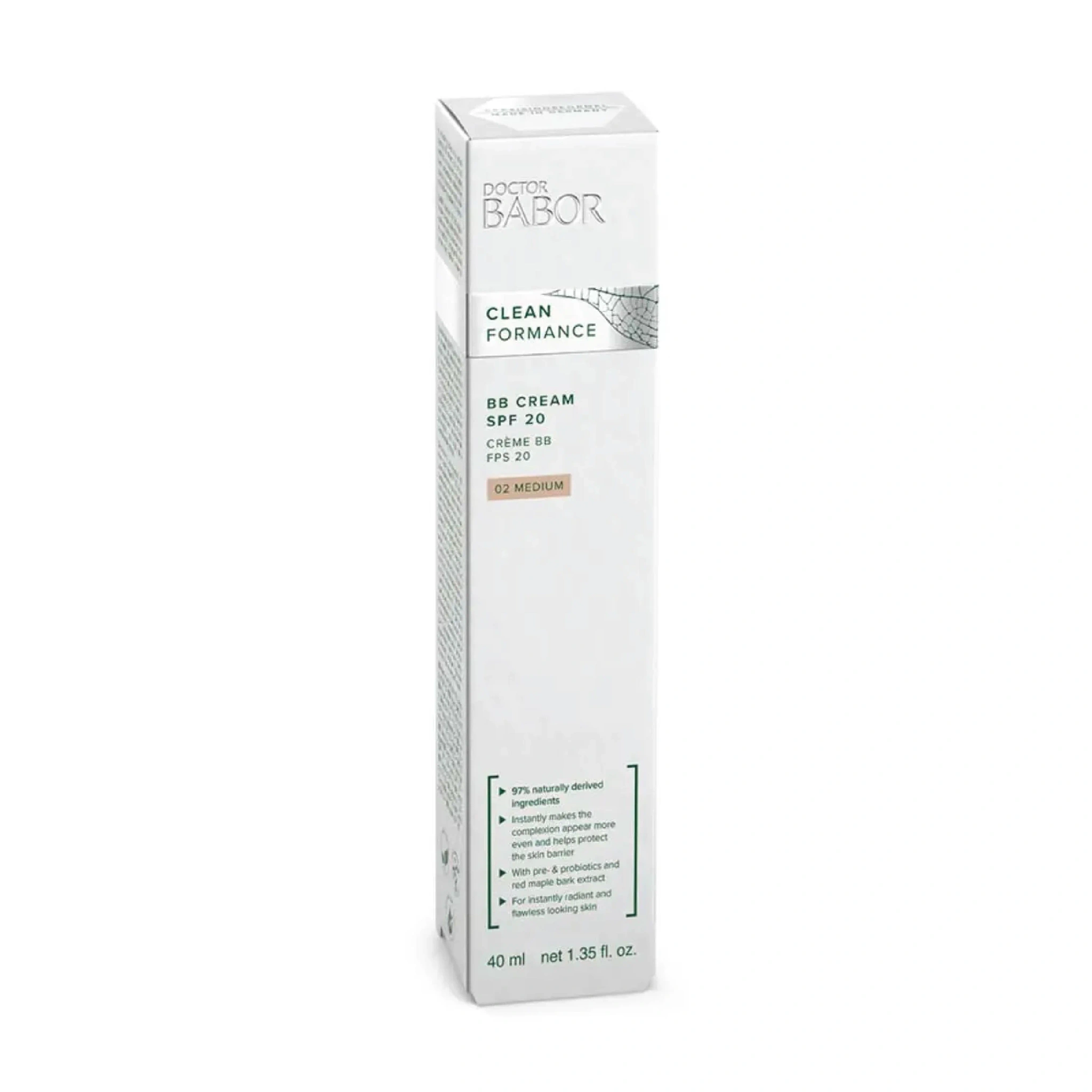 BABOR Microbiomic BB Cream 02 SPF 20, Medium, 40 ml