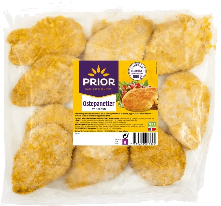 Ostepanett Kalkun 800g Prior