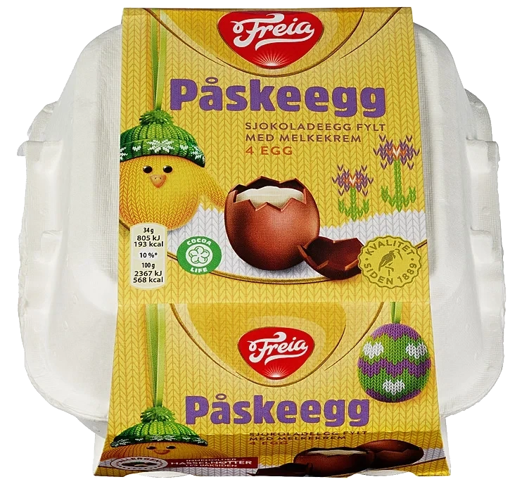 Fylte påskeegg 4pk  136g