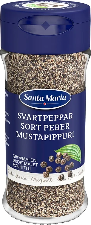 Sort Pepper Grovmalt 34g Santa Maria