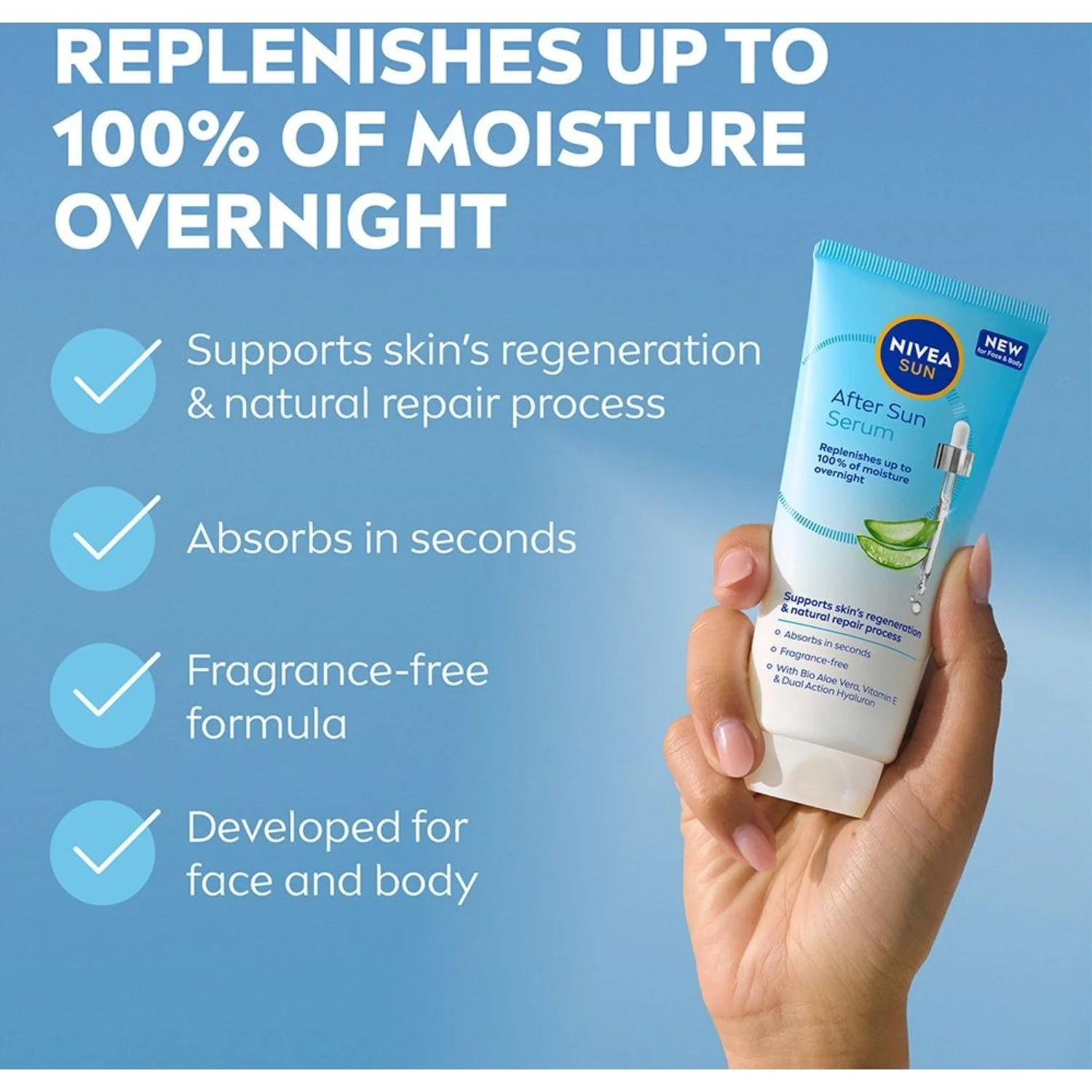 Nivea After Sun Face&Body Serum Lotion 100ml