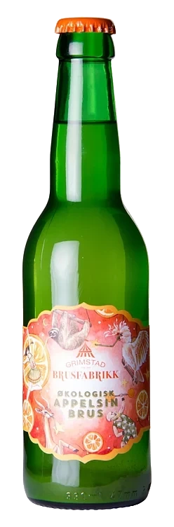 Grimstad brusfabrik økologisk appelsinbrus  24x33cl