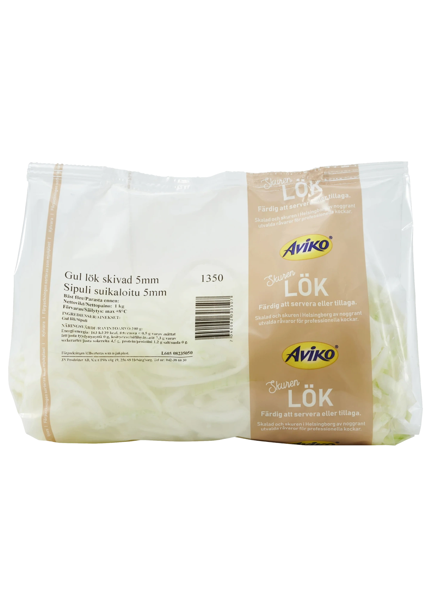 Gul lök skivad 5 mm