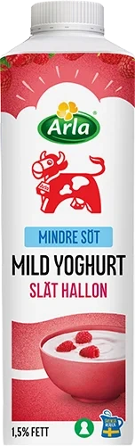 Mild yoghurt hallon lättsockrad 1.5%