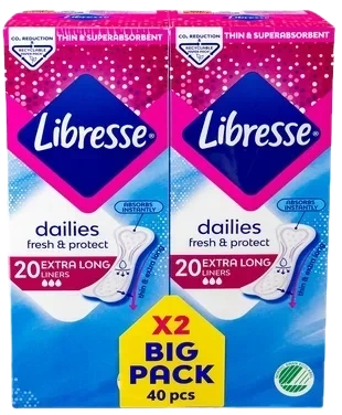 Libresse Truseinnlegg Extra Long Duo 40stk