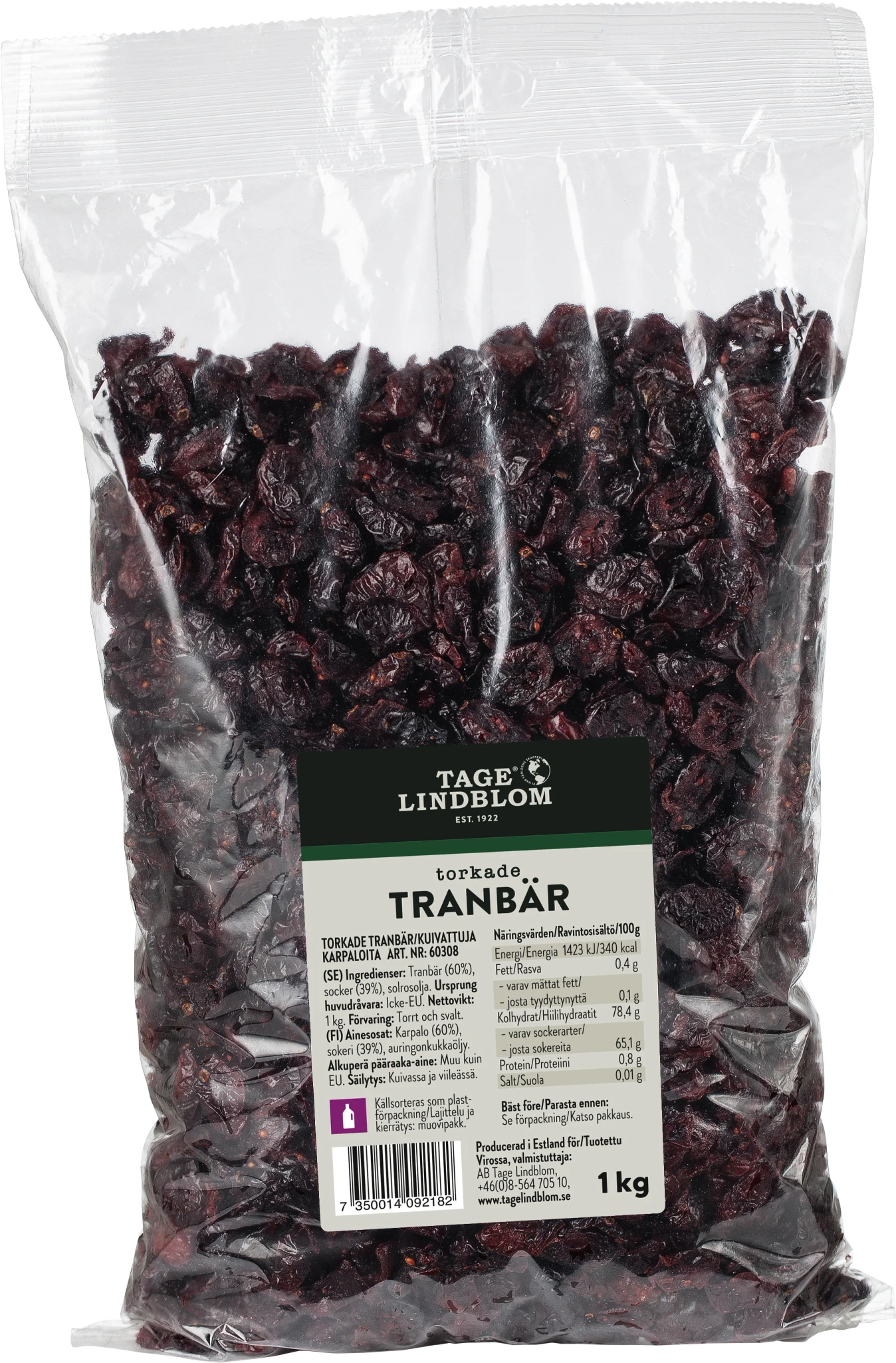 Torkade Tranbär