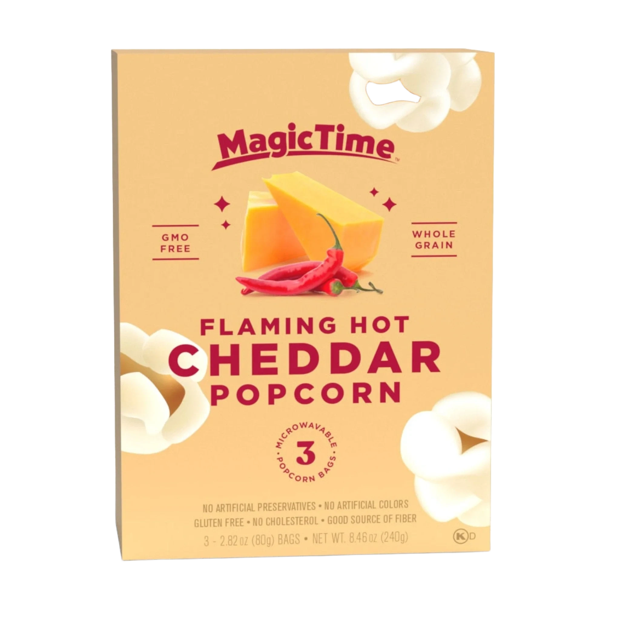 Magic Time Flaming Hot Popcorn 3-pack 240 gn DATOVARE