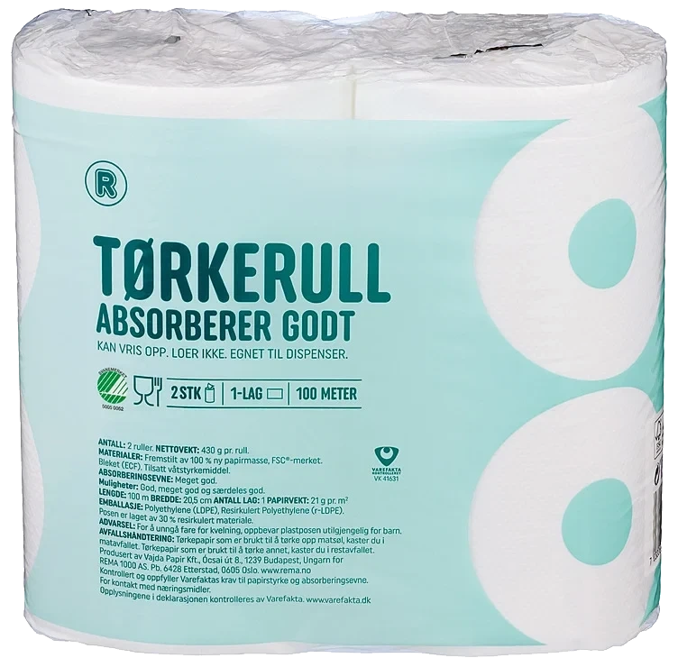 Tørkerull  2x100m