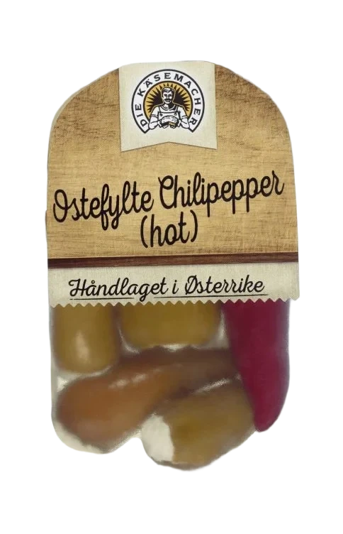 Ostefylt Chilipepper Hot 140g Die-käsemacher