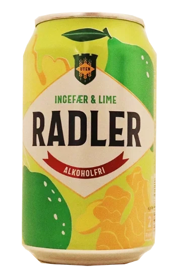 Uten Radler Ingefær & Lime 0,33l