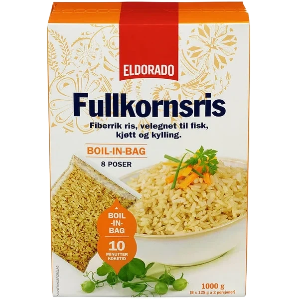 Fullkornris Boil In Bag 1kg Eldorado