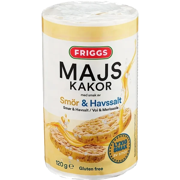 Maiskaker Smør&Havsalt 120g Friggs