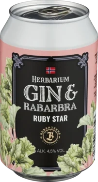 Herbarium Gin&Rabarbra Ruby Star 0,33l boks