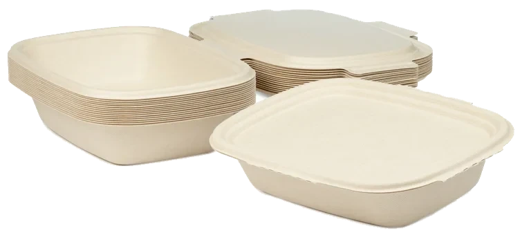 Boks Shield Bagasse Brun 1200ml