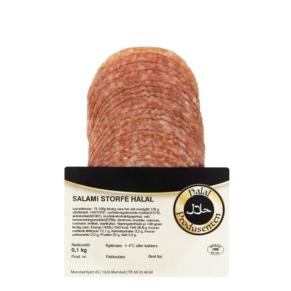 HALALPRODUSENTEN Storfe Salami 100g