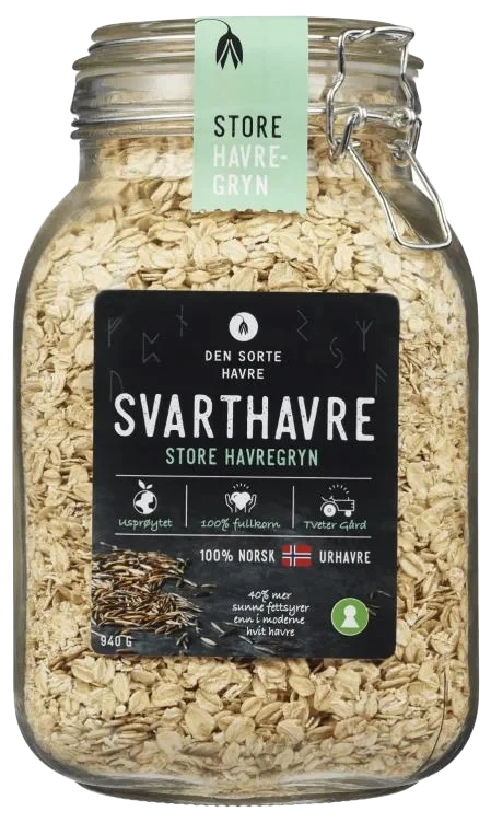 Svarthavregryn Store 940g Den Sorte Havre