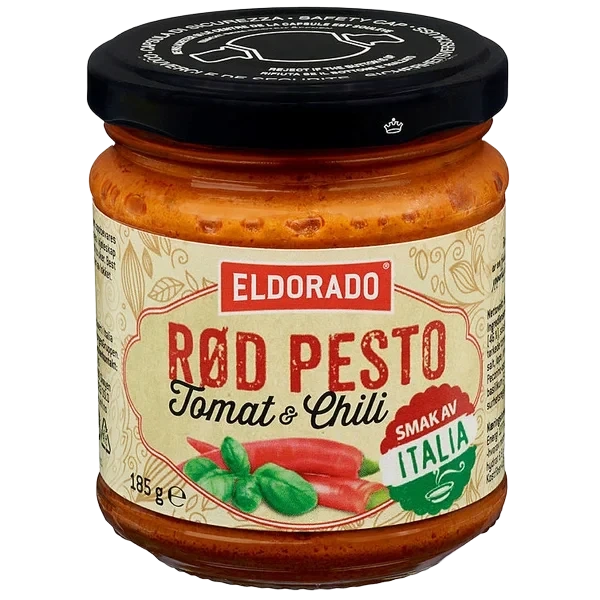 Pesto Rød m/chili 185g Eldorado