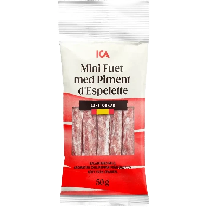 Salami Fuet Espelettepeppar Mini 50g ICA