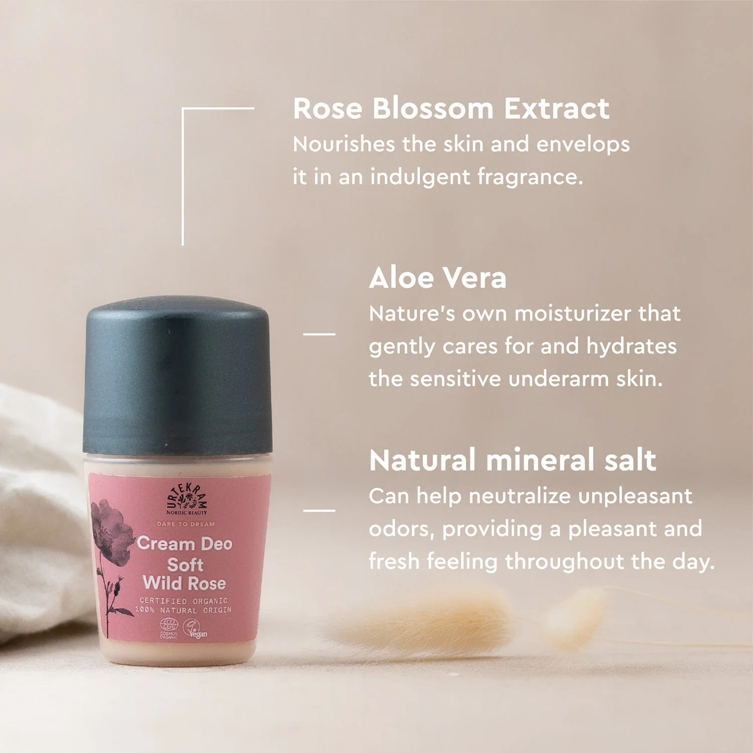 Urtekram Dare to Dream Cream Deo Soft Wild Rose