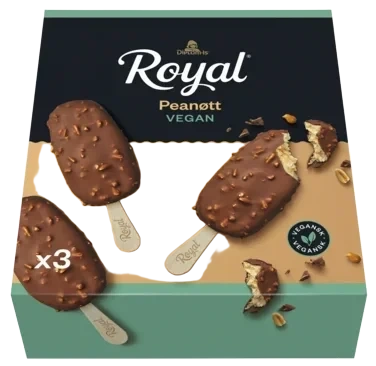 Royal peanøtt vegansk 3 stk, 270 ml