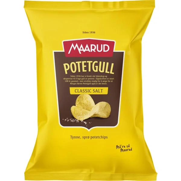 Potetgull Classic Salt 240g Maarud