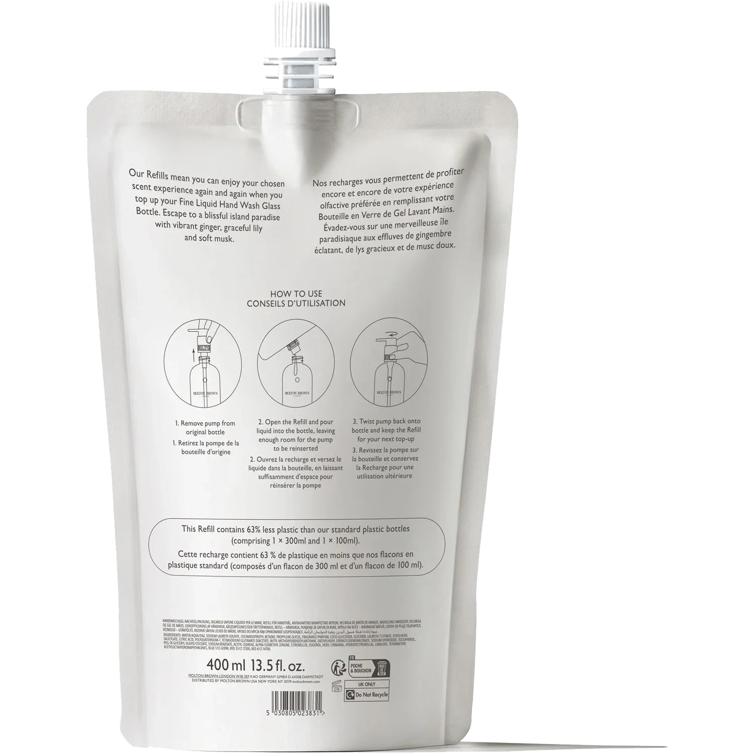 Molton Brown Heavenly Gingerlily Fine Liquid Hand Wash Refill 400 ml