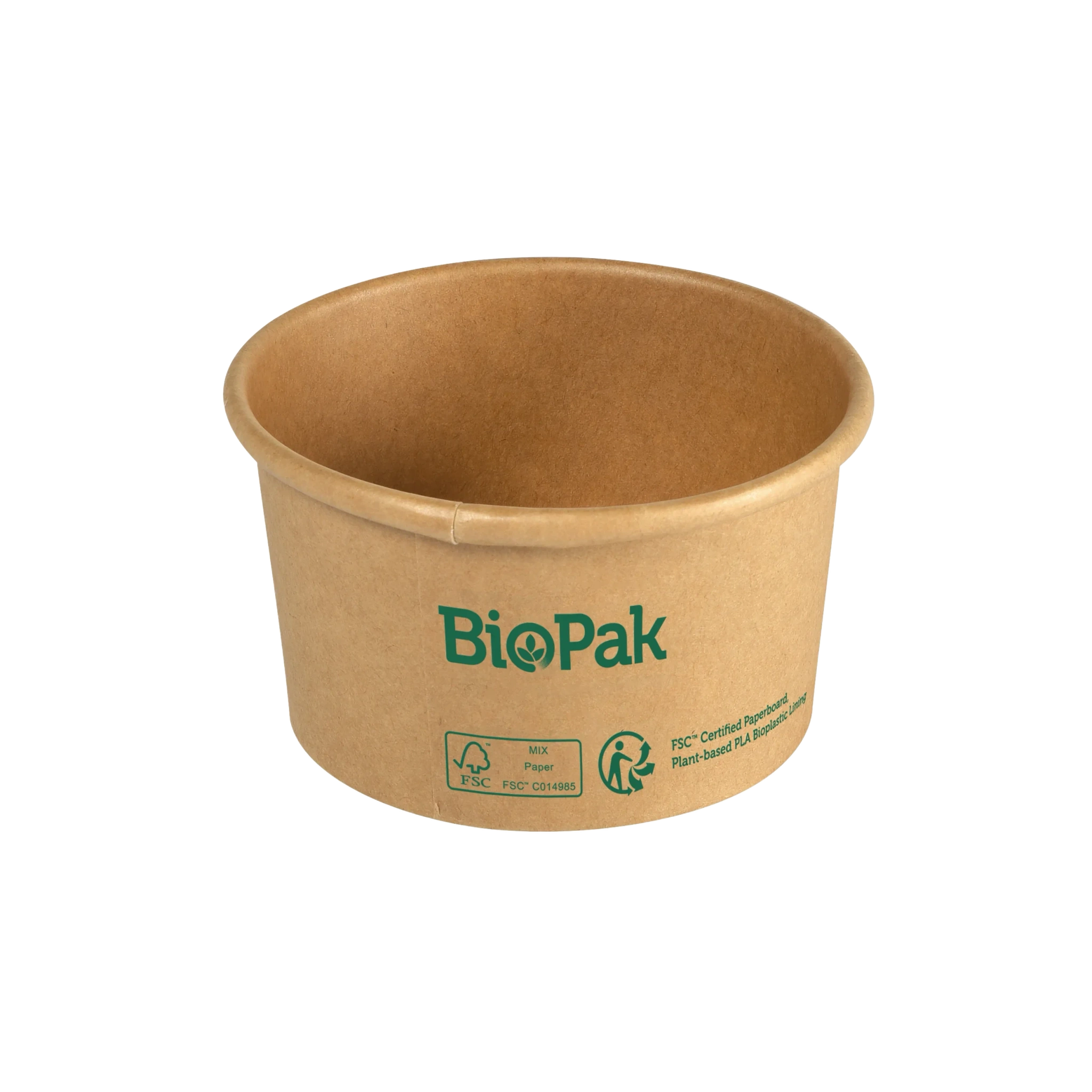 Skål Ronda Kort Papp/pla Brun 190ml