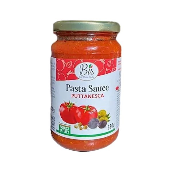 Pasta Tomatsauce Putanesca Oliven og Kapers 350g Bis