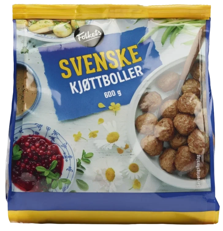 Kjøttboller Svenske 600g Folkets