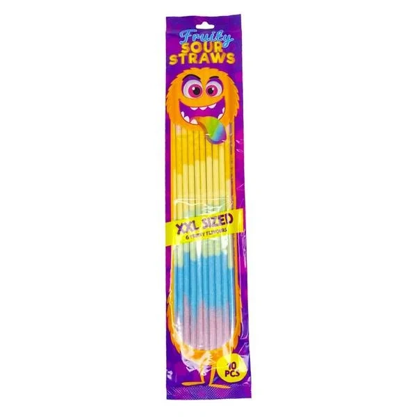 XXL Fruity Sour Straws - 10pk