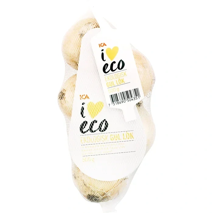 Gul lök i nät 500g Klass 1 ICA I love eco