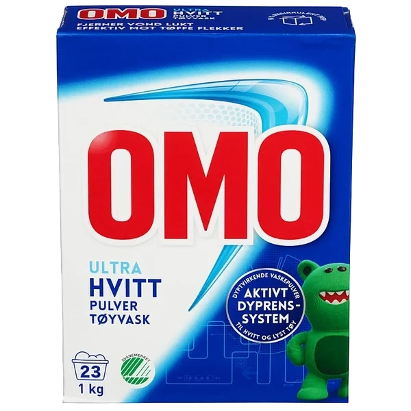 Ultra Hvitt Pulver 1kg Omo