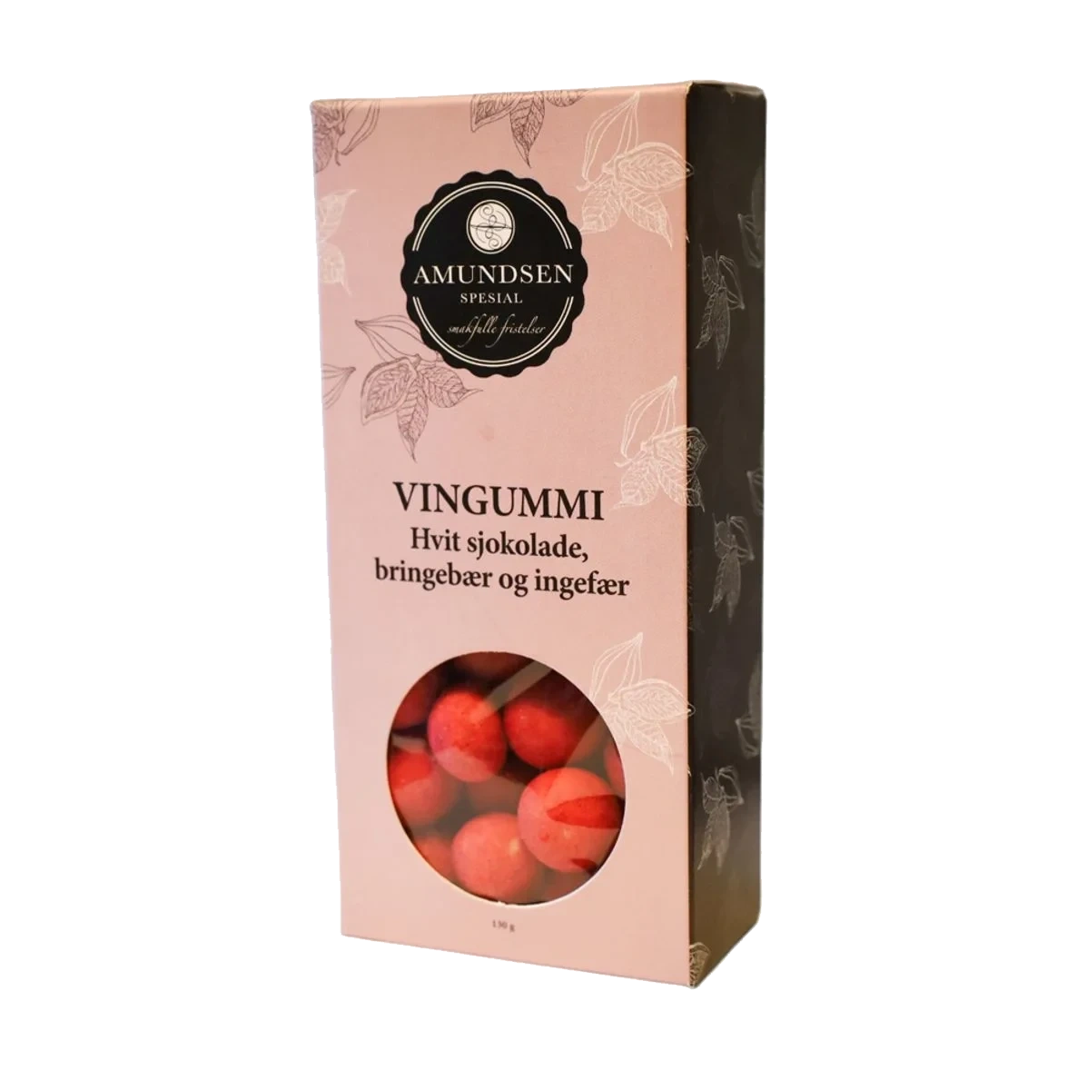 Vingummi - Hvit Sjokolade, Bringebær og Ingefær