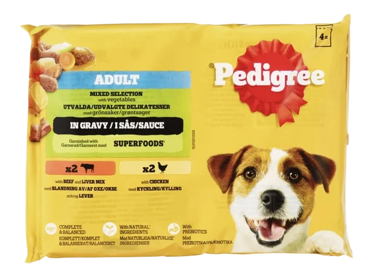 Pedigree Pouch Kylling&Biff&Grønnsaker