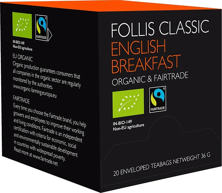 English Breakfast, Økologisk & Fairtrade, 20 Stk, Follis Classic