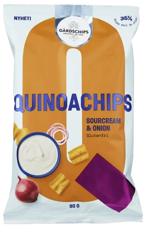 Quinoachips Sour Cream & Onion 90g Gårdschips