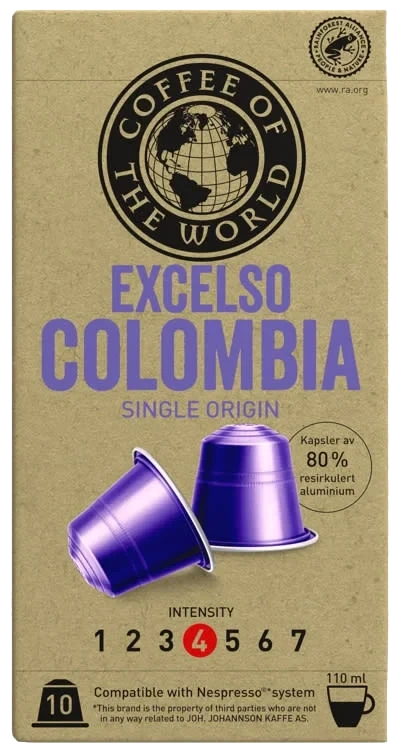 Cotw Colombia Excelso Kaffekapsel 10stk
