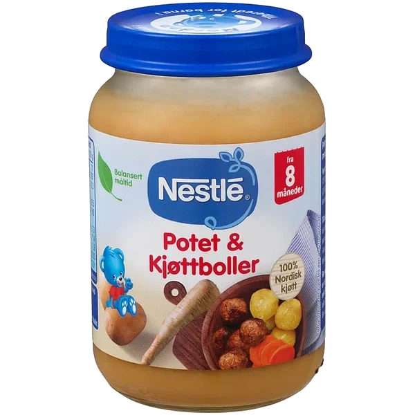 Potet&kjøttboller 8mnd 190g Nestle