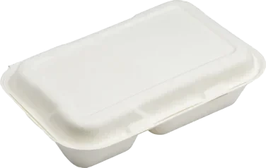 Varmmatboks 2rom fiber 1200ml 25.1x16.6x6.3cm   50stk