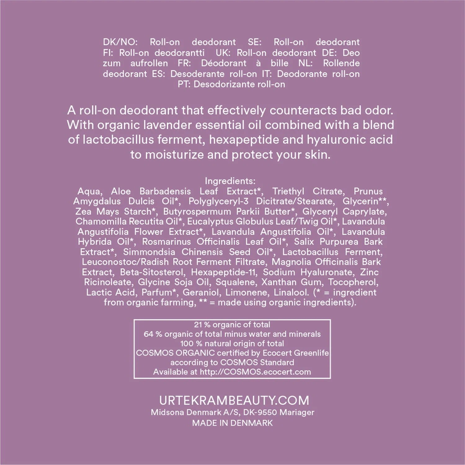 Urtekram Soothing Lavender Deo