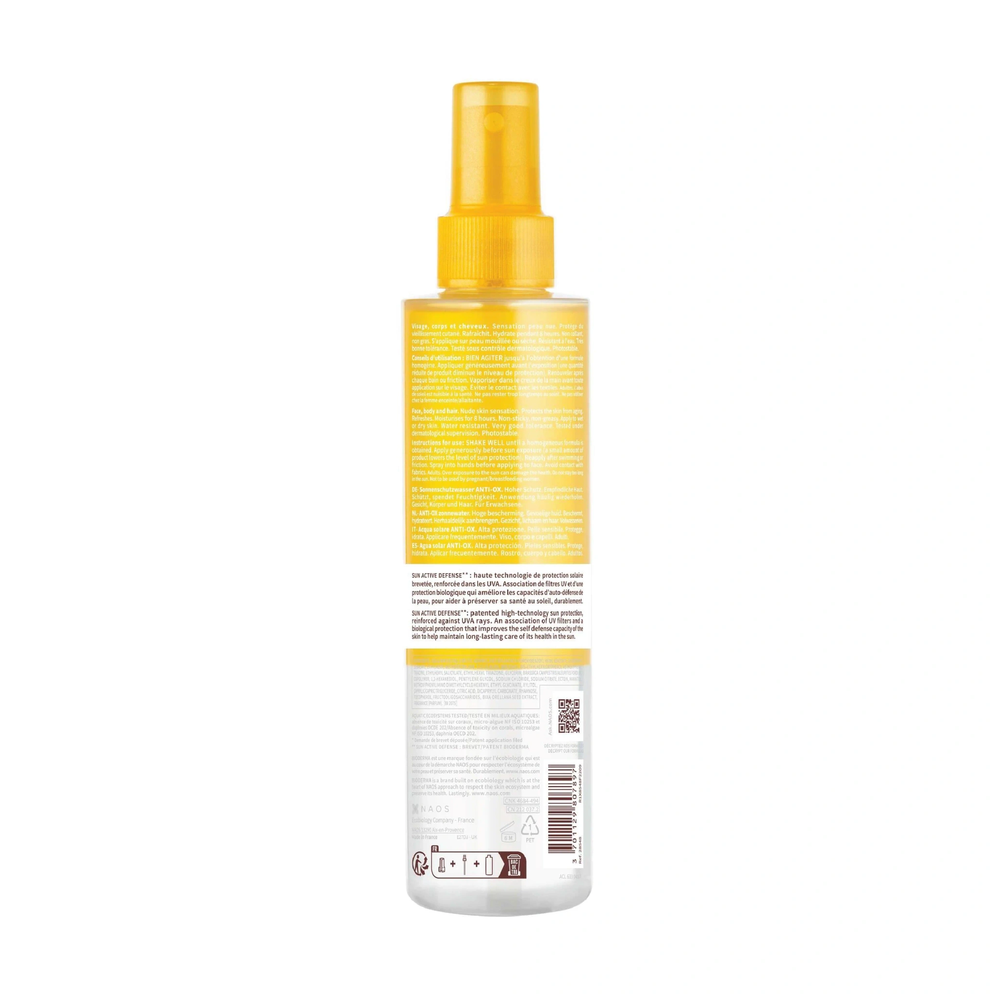 Bioderma Photoderm Eau Solaire ANTI-OX Sun Active Defense Spray SPF50, 200 ml